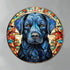 Labrador Black Glass Suncatcher Worktop Saver